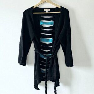 Mara Hoffman cut out knit tie waist swim cover up
